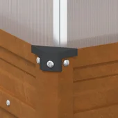 Градинска леха , стомана и алуминий - 100 x 100 x 77 - Thumbnail 10