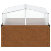 Градинска леха , стомана и алуминий - 100 x 100 x 77 - Thumbnail 5