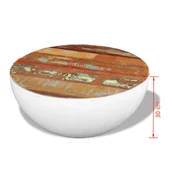 Кафе масичка, регенерирано дърво масив, 60x30 см - Thumbnail 7