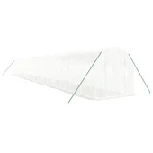 Оранжерия със стоманена рамка бяла 36 м² 18x2x2 м - Thumbnail 2