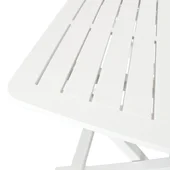 Сгъваем бистро комплект, 3 части, пластмаса, бял - Thumbnail 5