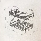 Сушилник за съдове 2 нива ТК КВ 018 TEKNO TEL - Thumbnail 4