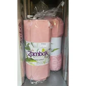 Чаршаф с ластик 100x200 см + калъфка Cylinder Powder ZAMBAK - Thumbnail 2