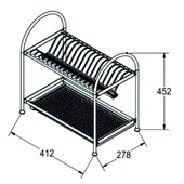 Сушилник за съдове на две нива ICKA 225C INTER CERAMIC - Thumbnail 2