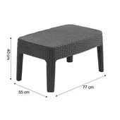 Градински комплект от PVC ратан 4 части set 2 Tarifa ALLIBERT - Thumbnail 5