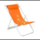 Плажен стол 3 позиции оранжев - Thumbnail 3