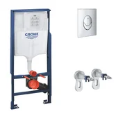 Структура за вграждане 3в1 с овален бутон и крепежи Rapid SL GROHE - Thumbnail 1