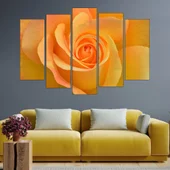 Цъфнала жълта роза в близък план - картина пано за стена - Thumbnail 3