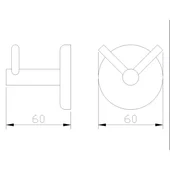 Двойна закачалка за баня 207 Гардения - Thumbnail 2