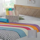 Чаршаф с ластик 160x200 см + две калъфки Cylinder Grey ZAMBAK - Thumbnail 2