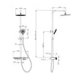 Душ система със стъклена поставка Роял ICT 6234C INTER CERAMIC - Thumbnail 12