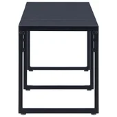 Градинска пейка, 180 см, PS дъска, черна - VL49493 - Thumbnail 3