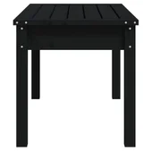 Градинска пейка, черна, 80x44x45 см, борово дърво масив - VL824001 - Thumbnail 5