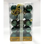 Коледни топки Ø4 см Зелена палитра 30 бр. - Thumbnail 1