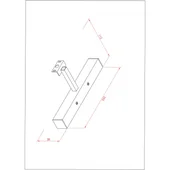 LED осветително тяло за баня 25.5х11.2х3.8 см хром INTER CERAMIC - Thumbnail 2