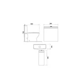 Моноблок с биде задно оттичане M-106 бял Porto FORMA VITA - Thumbnail 2