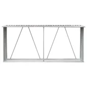 Навес за дърва, поцинкована стомана, 330x84x152 см, кафяв - Thumbnail 3