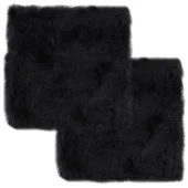 Подложки за столове 2 бр тъмносиви 40x40 см истинска овча кожа - VL283888 - Thumbnail 1