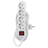 Разклонител с 4 гнезда 5 м с ключ бял EMOS - Thumbnail 2