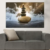 Баланс от подредени камъни - картина пано за стена - Thumbnail 1