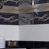 Фриз 6х40 см Сорел лукс черен 0284 KAI - Thumbnail 2