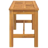 Градинска пейка, 80 cм, масив акациево дърво - VL362236 - Thumbnail 4