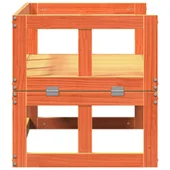 Градински диван пейка, разтегателен, восъчнокафяв, бор масив - VL844659 - Thumbnail 6