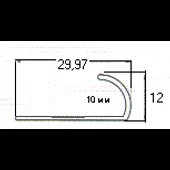 Лайсна алуминиева външен ъгъл 12мм жълт 2.5м - Thumbnail 2