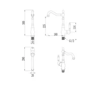 Смесител за кухня Олла черен INTER CERAMIC - Thumbnail 3