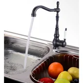 Смесител за кухня Олла черен INTER CERAMIC - Thumbnail 1