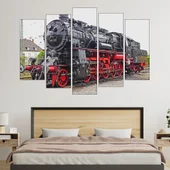 Стар парен локомотив - картина пано за стена - Thumbnail 3