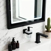 Дозатор за течен сапун Modena Black Matt INTER CERAMIC - Thumbnail 3