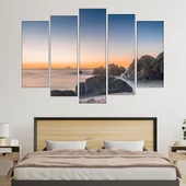 Плаж с изглед към Стромболи - картина пано за стена - Thumbnail 3