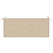 Сгъваема градинска пейка с възглавница, 118 см, бамбук - VL3063852 - Thumbnail 6