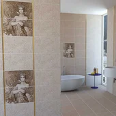 Фаянс 25x40 см Космос светлобежов 5615 KAI - Thumbnail 2