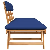 Градинска пейка с възглавници 2-в-1, 190 см, акация масив - VL312120 - Thumbnail 8