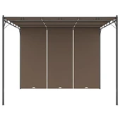 Градинска шатра със странична завеса, 3x3x2,25 м, таупе - Thumbnail 3