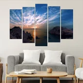 Изгрев над морски скали - картина пано за стена - Thumbnail 3