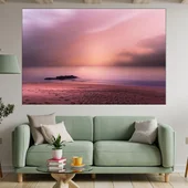 Красив изгрев на плажа - картина пано за стена - Thumbnail 1