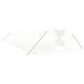 Оранжерия със стоманена рамка бяла 56 м² 14x4x2 м - Thumbnail 1