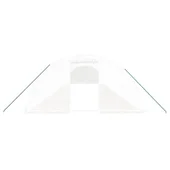 Оранжерия със стоманена рамка бяла 56 м² 14x4x2 м - Thumbnail 3