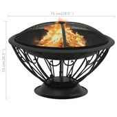 Преносимо огнище с ръжен, 75 см, XXL, стомана - Thumbnail 8