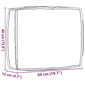 Възглавница за облегалка Антрацит 50x40x12 см Оксфордска тъкан - Thumbnail 7