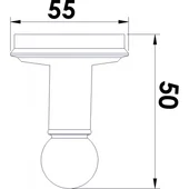 Закачалка за баня - единична - Елис INTER CERAMIC - Thumbnail 2
