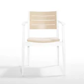 Градински стол PVC слонова кост Regnum NOVUSSI - Thumbnail 3