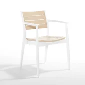 Градински стол PVC слонова кост Regnum NOVUSSI - Thumbnail 2