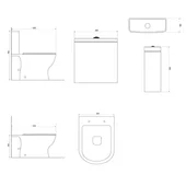 Моноблок със задно оттичане M-101 бял Porto FORMA VITA - Thumbnail 2