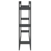 Поставка за дърва за огрев сива 100x25x100 см масивно дърво бор - Thumbnail 6