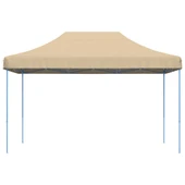 Сгъваема парти шатра, pop-up, бежова, 440x292x315 см - Thumbnail 3