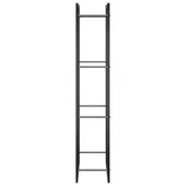 Стойка за дърва за огрев, черен мат, 50x28x132 см, стомана - Thumbnail 4